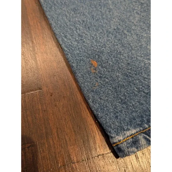 Vintage 90s Levi's 540 Jeans 38x32 Blue Relaxed Straight Leg Denim Orange Tab - Picture 11 of 11
